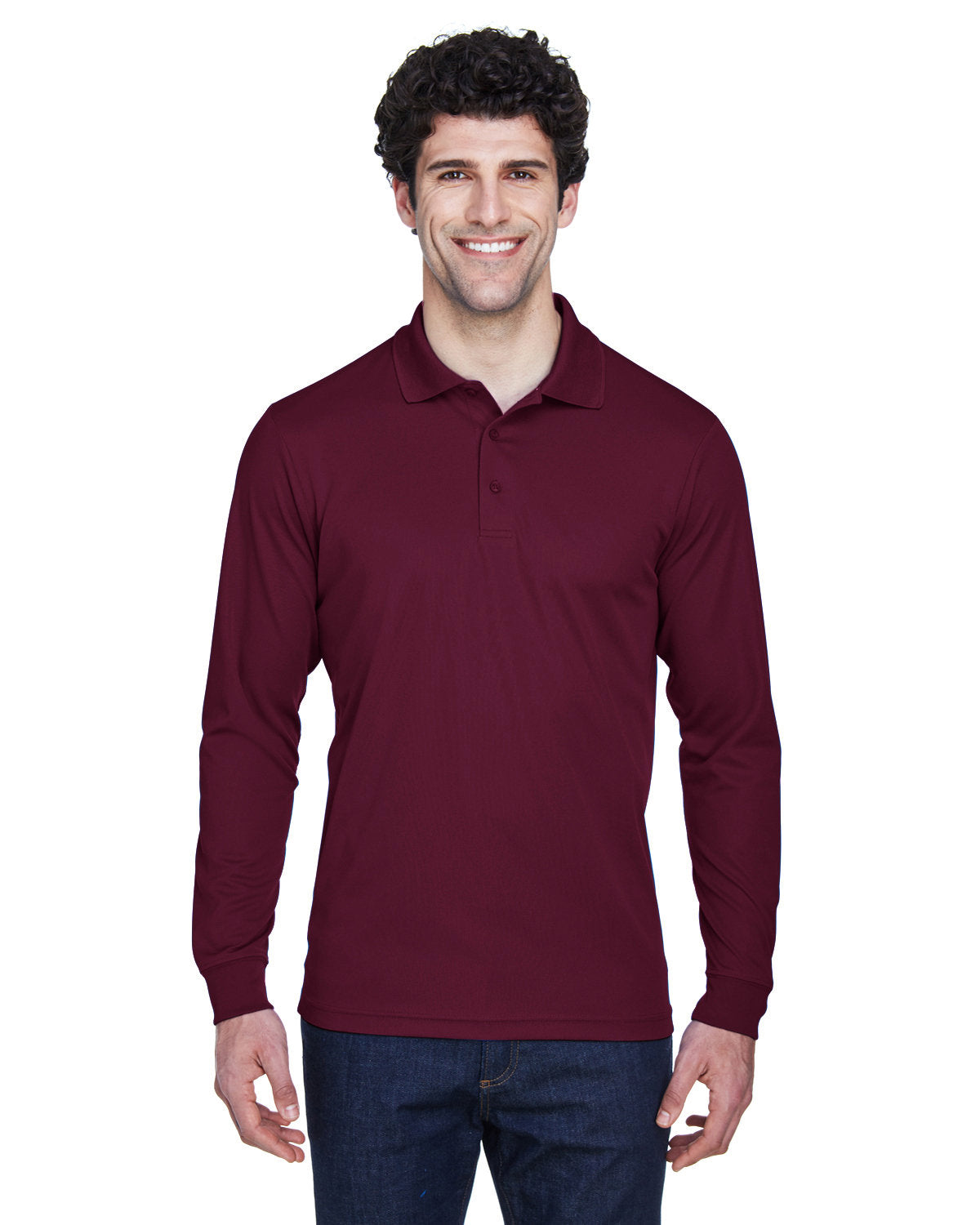 CORE365 Men's Pinnacle Performance Long-Sleeve Piqué Polo (88192)