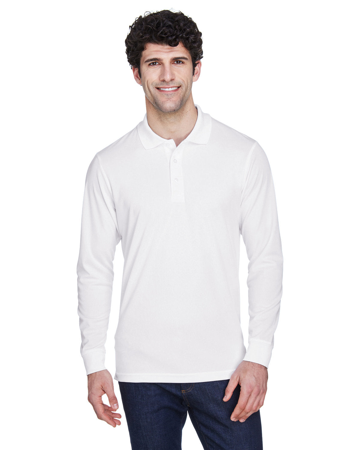 CORE365 Men's Pinnacle Performance Long-Sleeve Piqué Polo (88192)