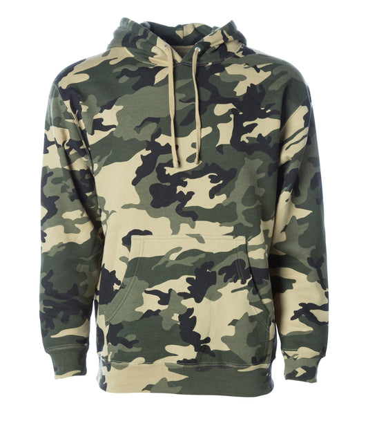 Independent Trading Company Heavyweight Hooded Pullover Sweatshirt (IND4000 - CAMO / PATTERN / SAFETY / COLOR BLOCK)