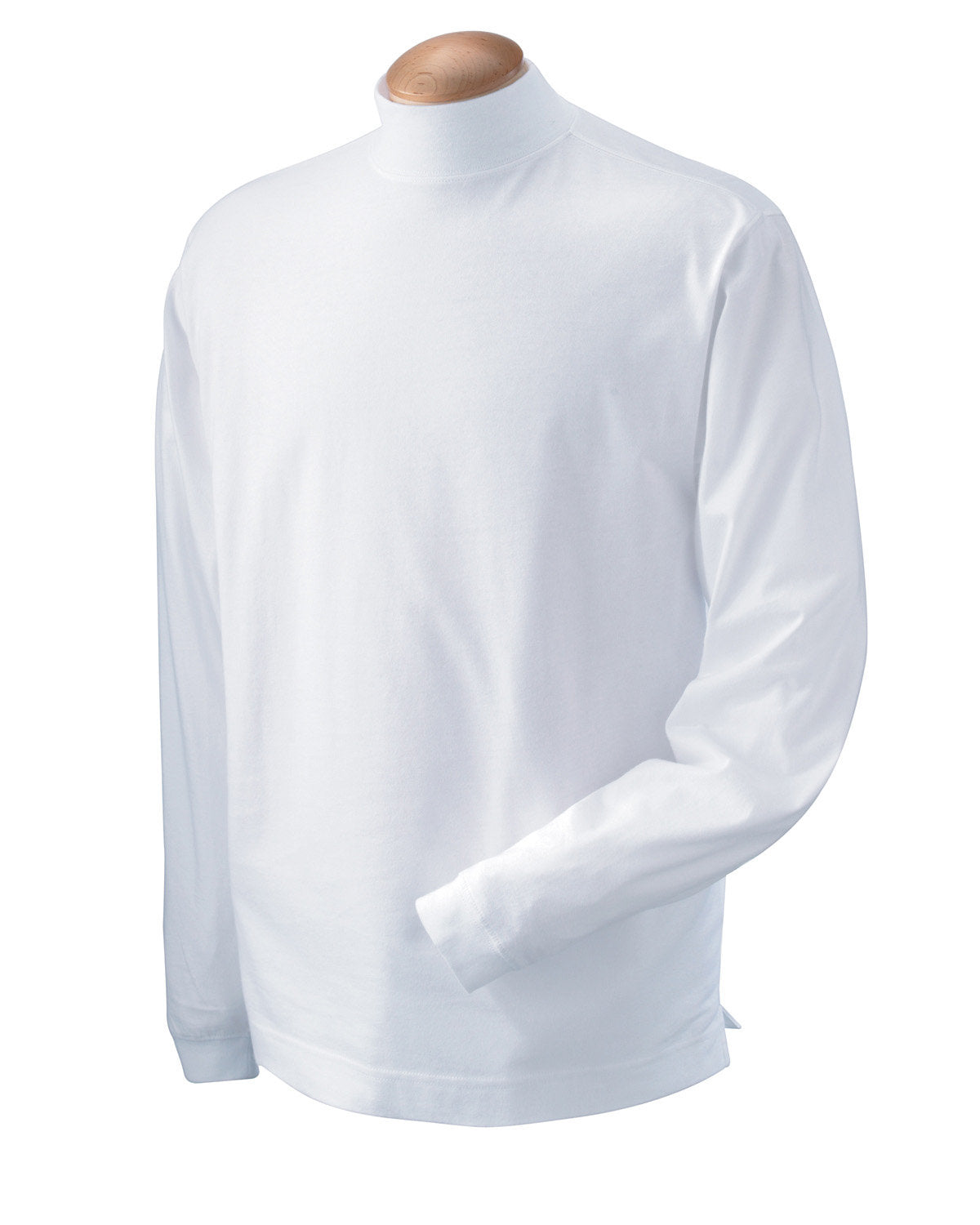 Devon & Jones Adult Sueded Cotton Jersey Mock Turtleneck (D420)