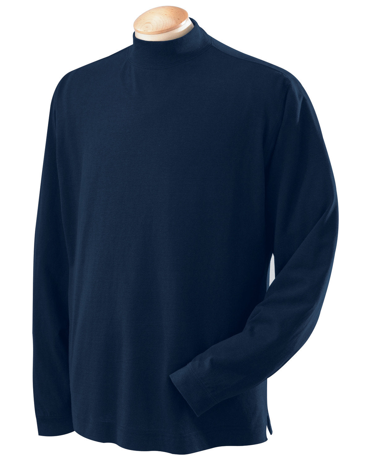 Devon & Jones Adult Sueded Cotton Jersey Mock Turtleneck (D420)