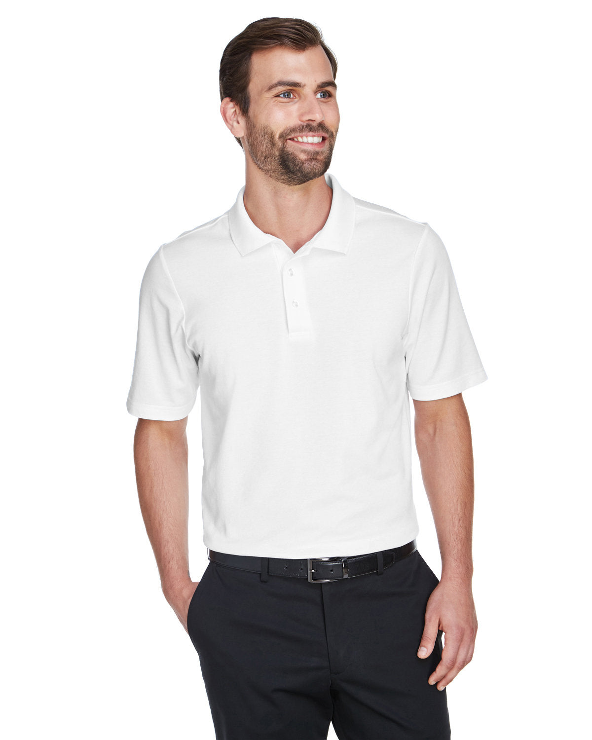 Devon & Jones CrownLux Performance® Men's Plaited Polo (DG20)