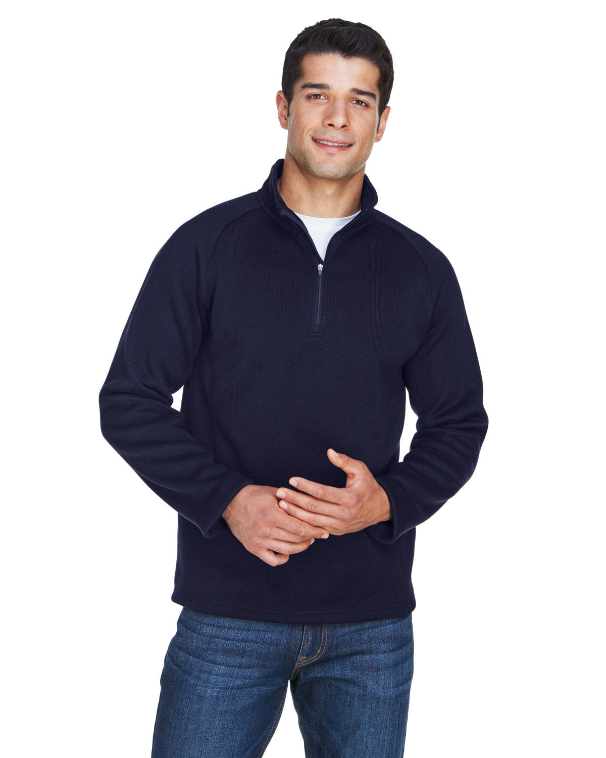 Devon & Jones Adult Bristol Sweater Fleece Quarter-Zip (DG792)