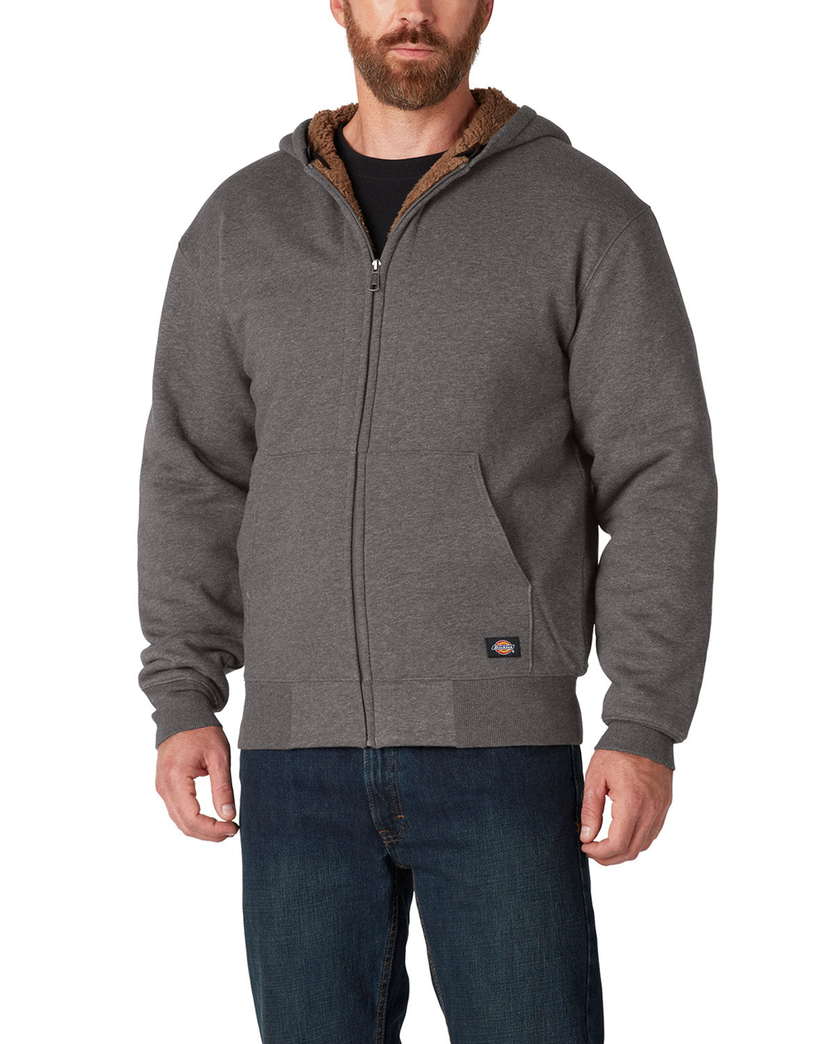 Dickies Men's Fleece-Lined Full-Zip Hooded Sweatshirt (TW457)